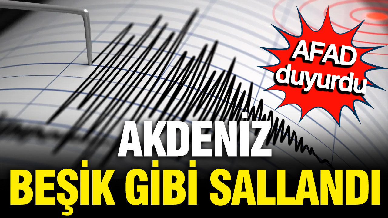 Akdeniz’de 4 Büyüklüğünde Deprem Gerçekleşti